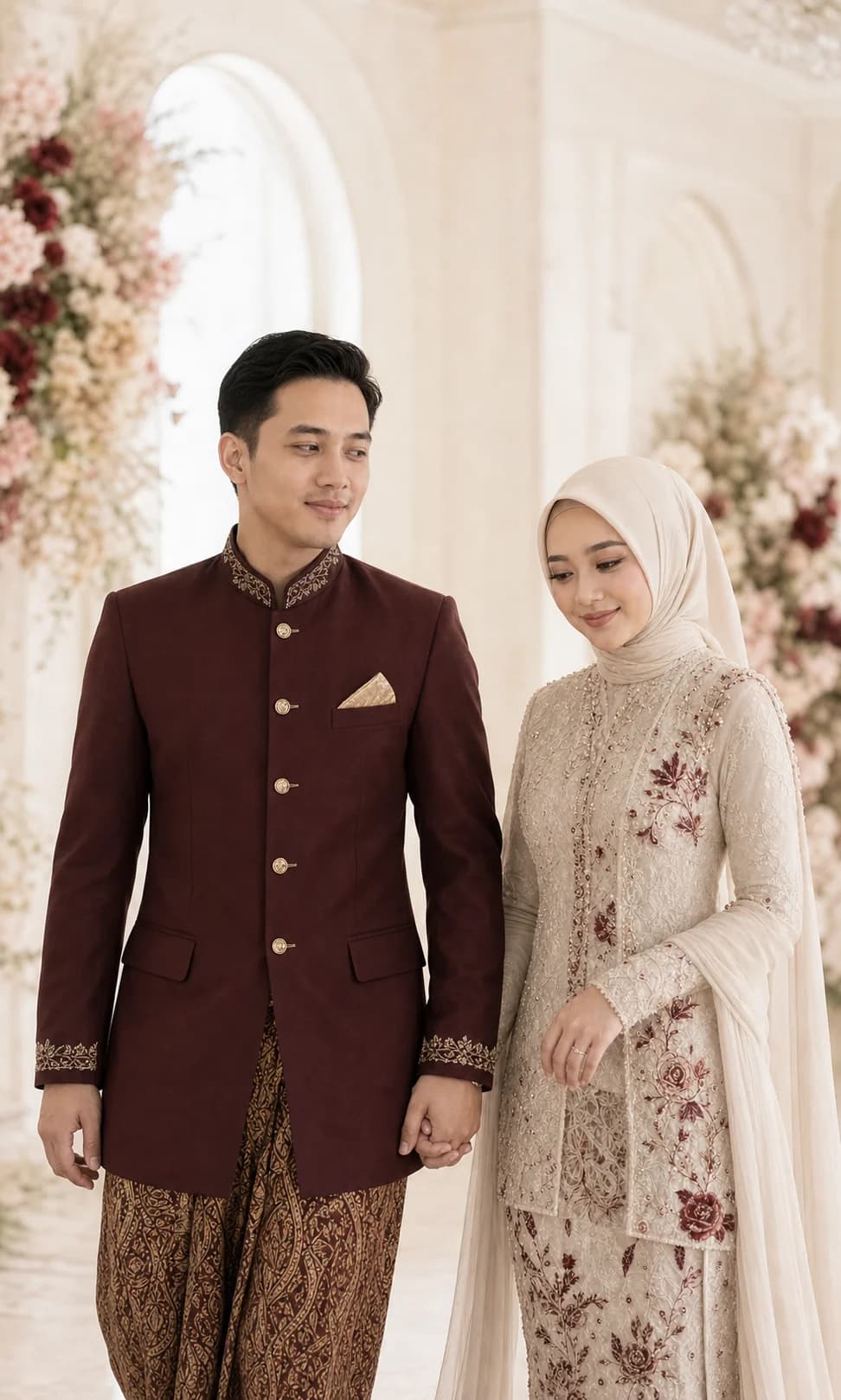 Rizki dan Ayu berjalan bersama